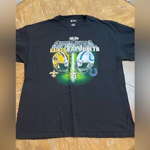 NFL Super Bowl saints vs colts tee shirt
